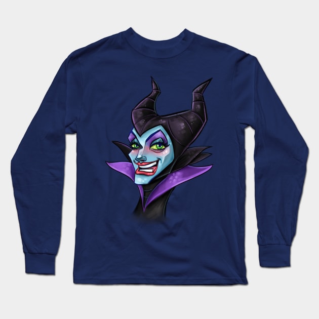 Maleficent Long Sleeve T-Shirt by abzhakim